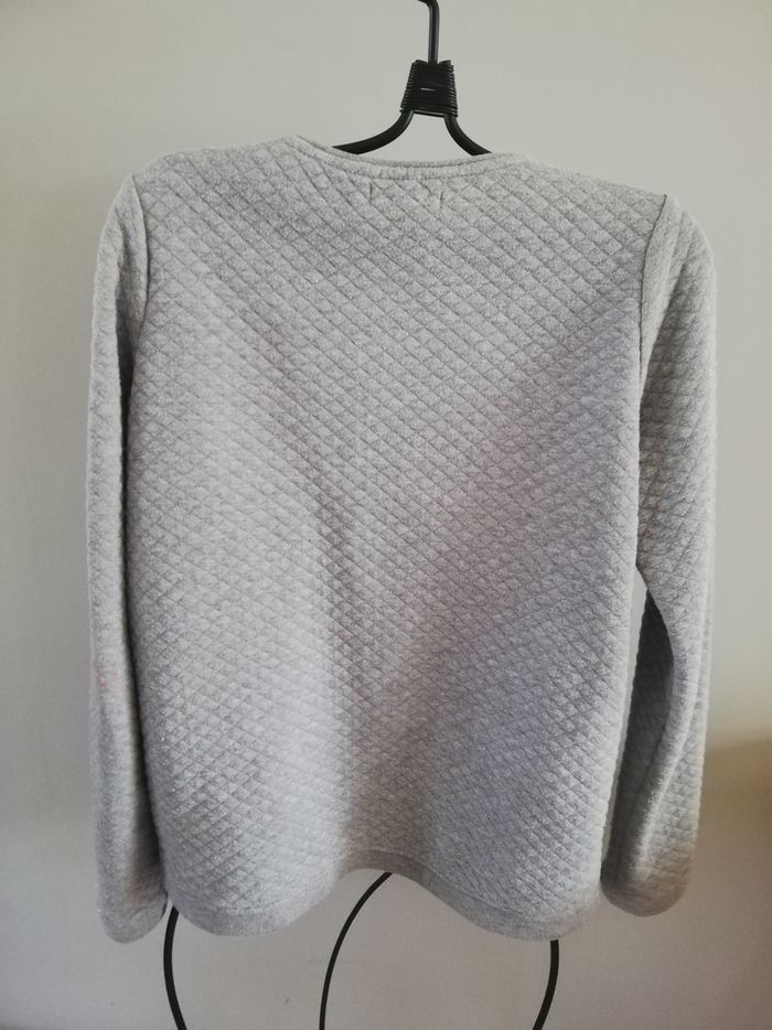 Veste zippé gris légèrement pailletés - photo numéro 3