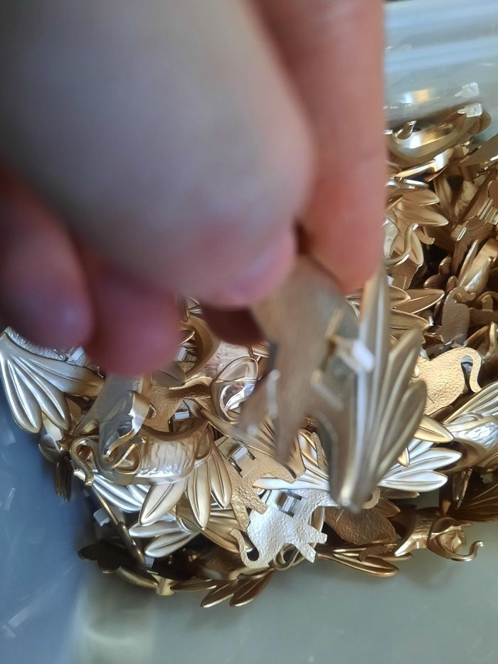 Lot de 8 elephant savane idéal création bapteme babyshower or/ argent - photo numéro 4