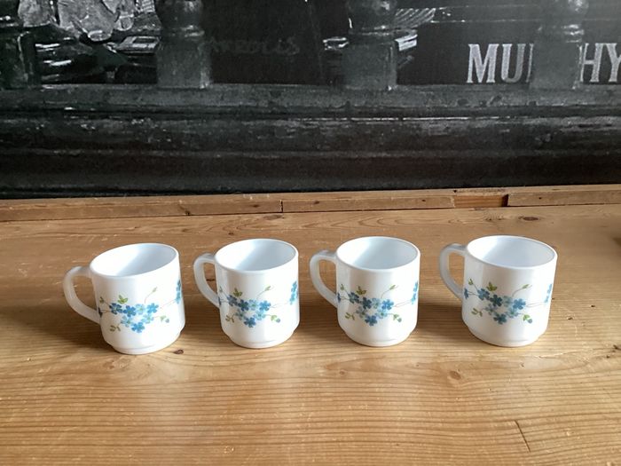 4 Tasses myosotis arcopal - photo numéro 3