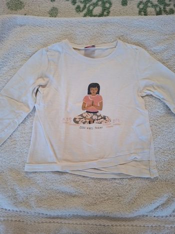 Tee-shirt longues manches crème 