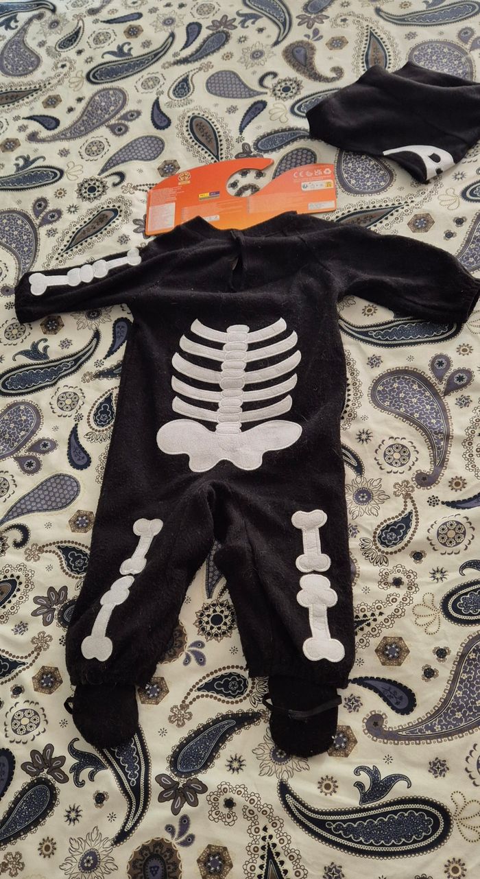 Déguisement enfant squelette 2-3 ans - photo numéro 2