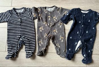 Lot de 3 pyjamas épais 1 mois Vertbaudet
