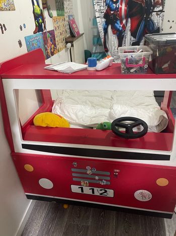 Lit pompier enfants 