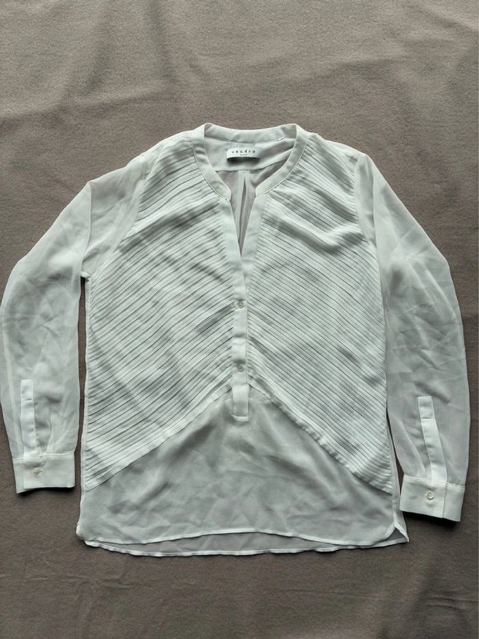 Chemise femme transparente blanche Sandro taille 1 en parfait état - photo numéro 5