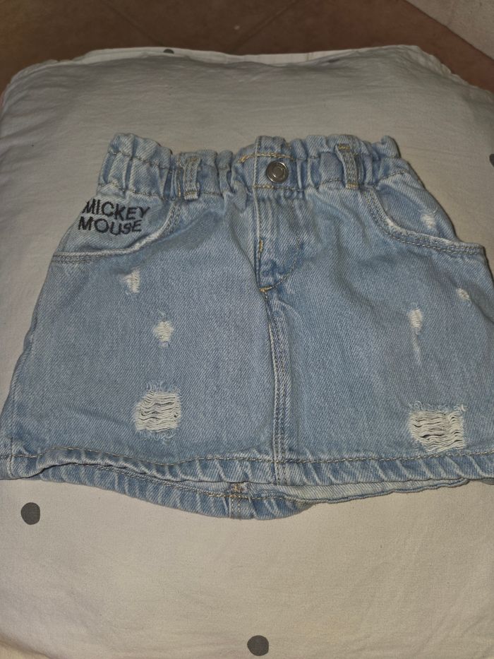 Jupe jean zara mickey
