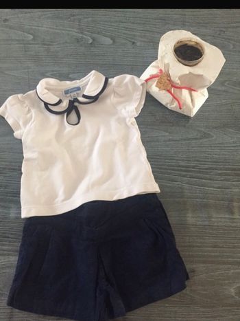 Ensemble short et haut jacadi kiabi 9 mois tbe