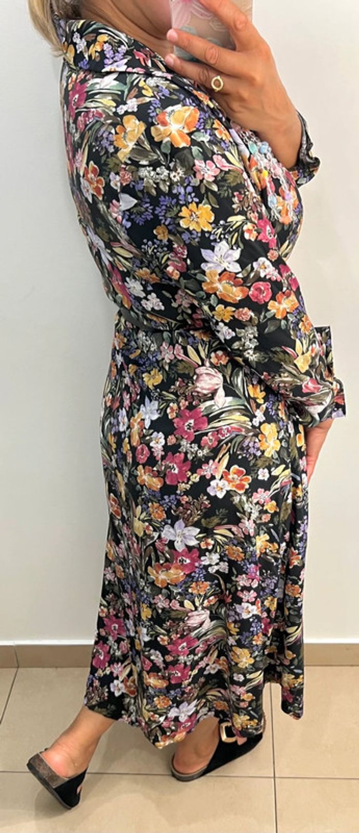 Robe chemise à fleurs - photo numéro 5