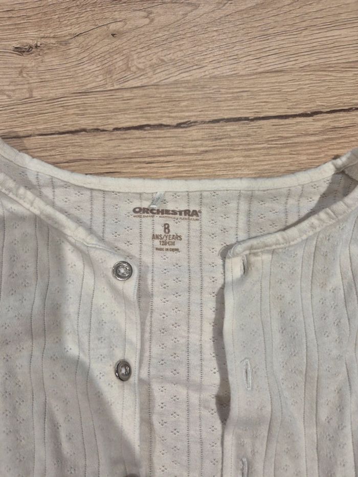 Gilet fin blanc 8 ans - photo numéro 4