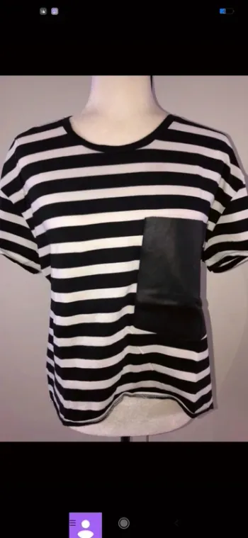 Top Zara S noir et blanc⬜