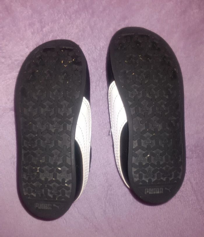 Baskets bébé noires/blanches Puma - photo numéro 8