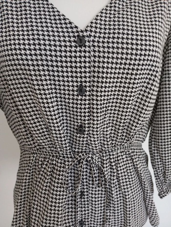 Blouse motif pied de poule Naf Naf taille 40 - photo numéro 5