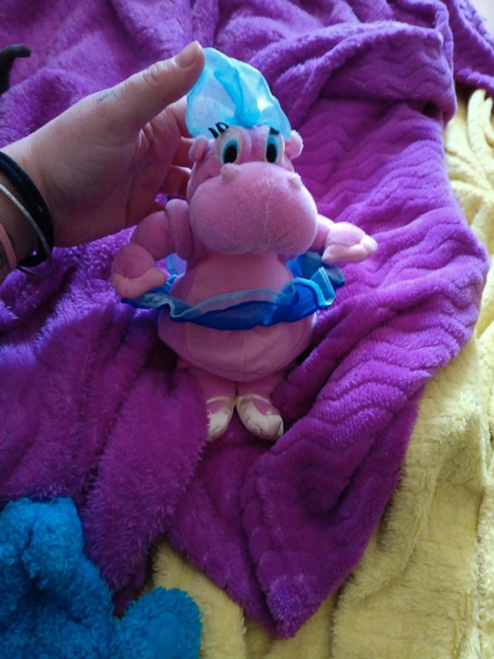 Peluche vintage Hyacinth Hippo de fantasia disney