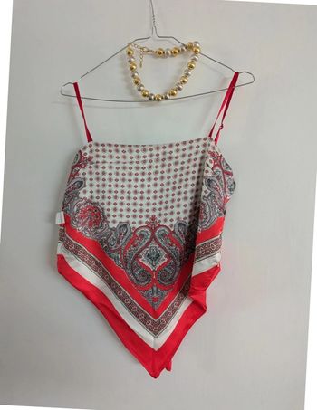 Top foulard imprimé cachemire