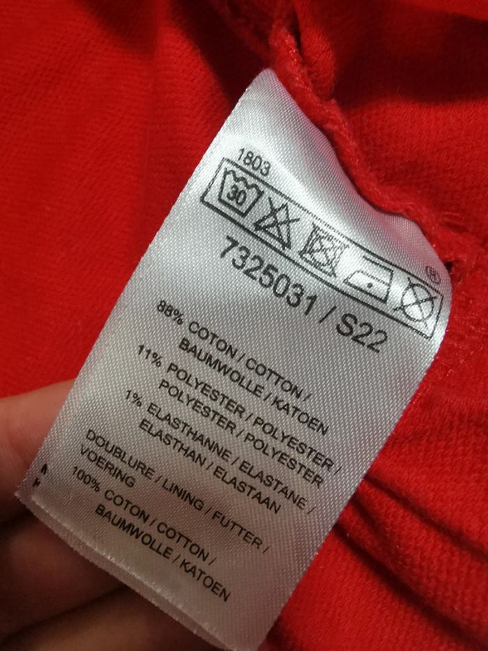 Veste jean rouge bébé / 6 mois - photo numéro 4