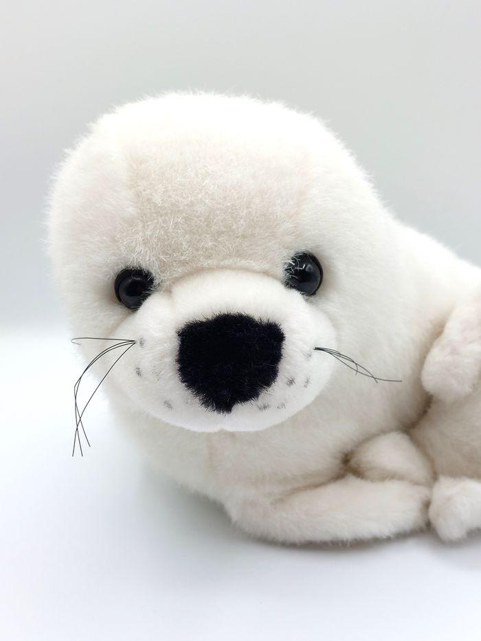 Peluche phoque JAAG Plush 34 cm – blanc avec bébé – doudou - photo numéro 4