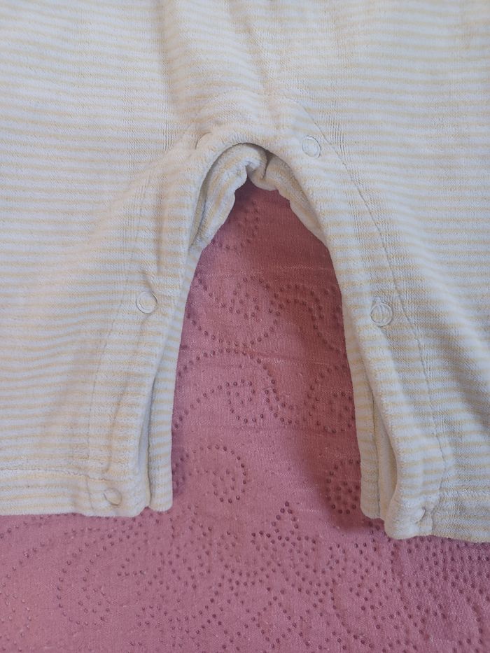 Pyjama velour jaune bébé Taille 3 mois 60 cm in extenso - photo numéro 6
