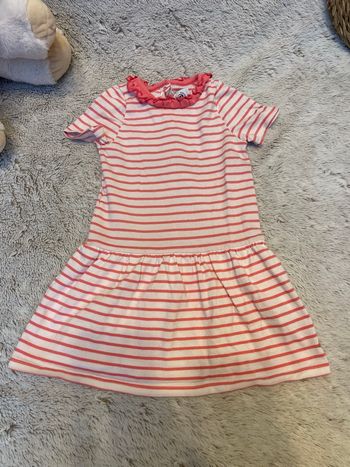 Robe à rayure rose et blanc - Petit Bateau 