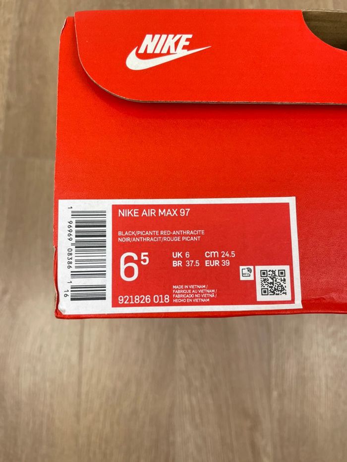 Nike Air Max 97 Black Anthracite Picante Taille 39 - photo numéro 13