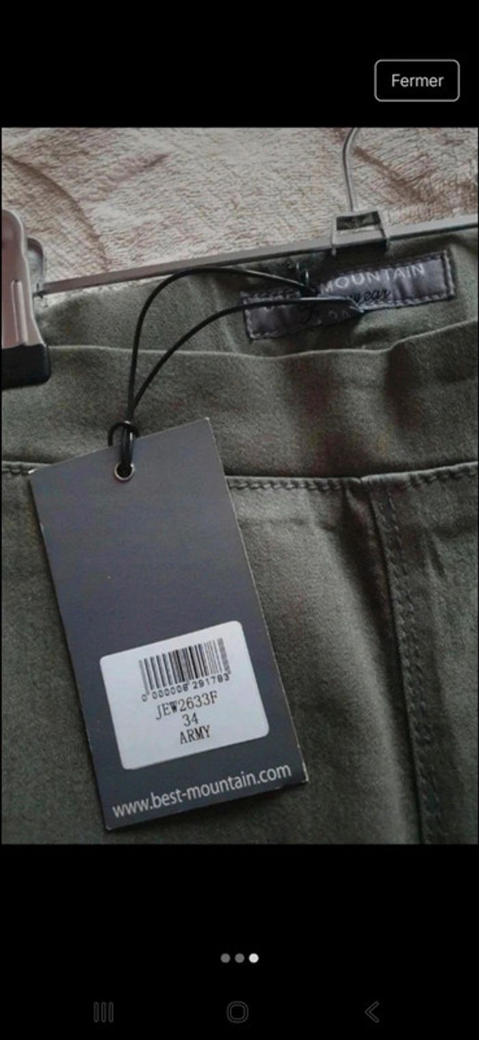 Pantalon coupe droite kaki