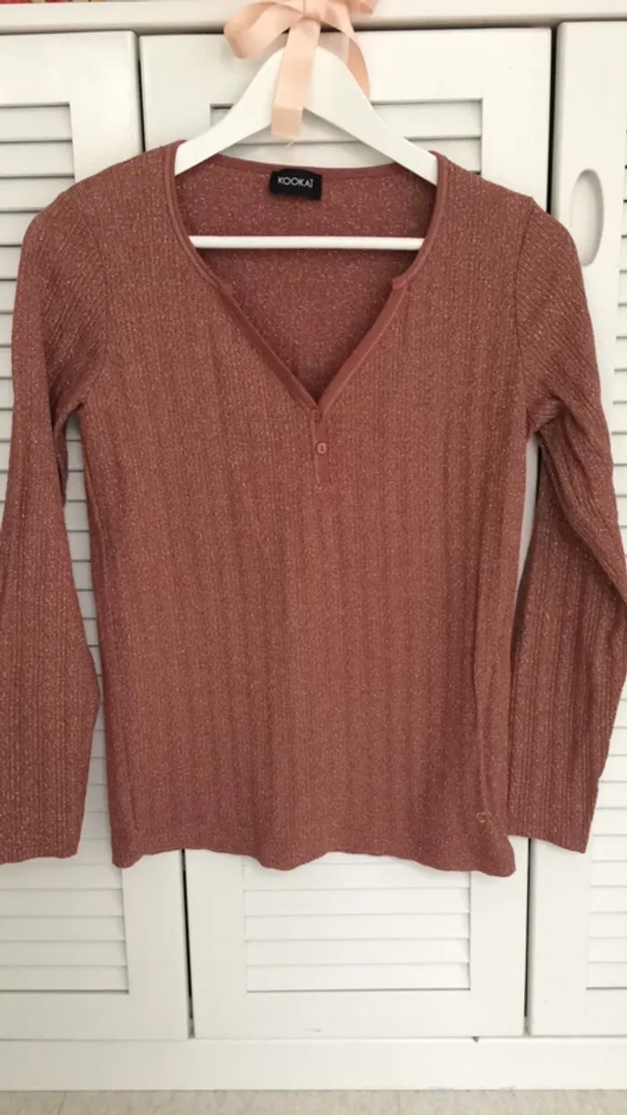 Haut rose doré kookai T2