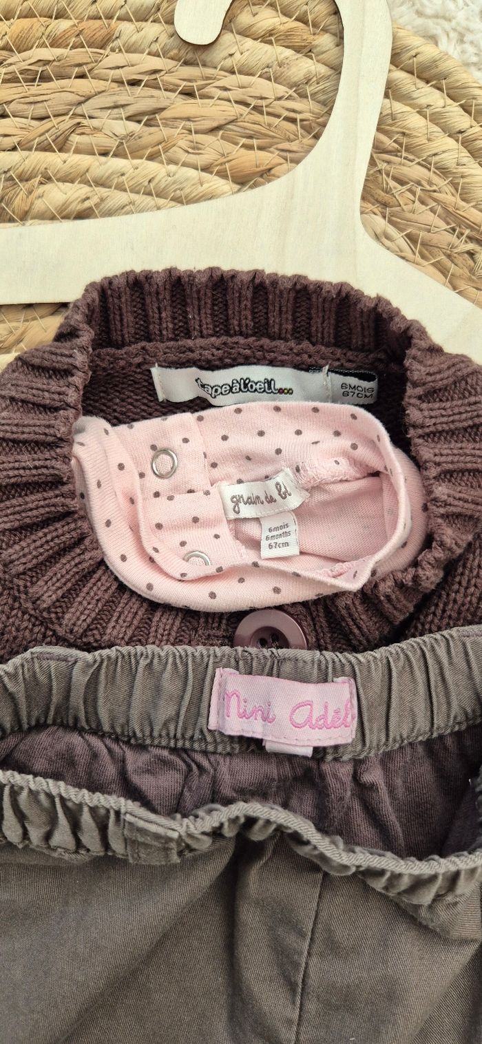 Ensemble pantalon 6 mois fille - photo numéro 3