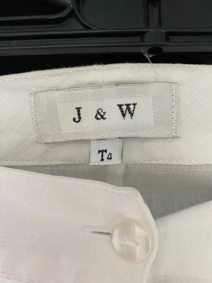 Pantalon blanc en lin taille 4 J & W - photo numéro 3