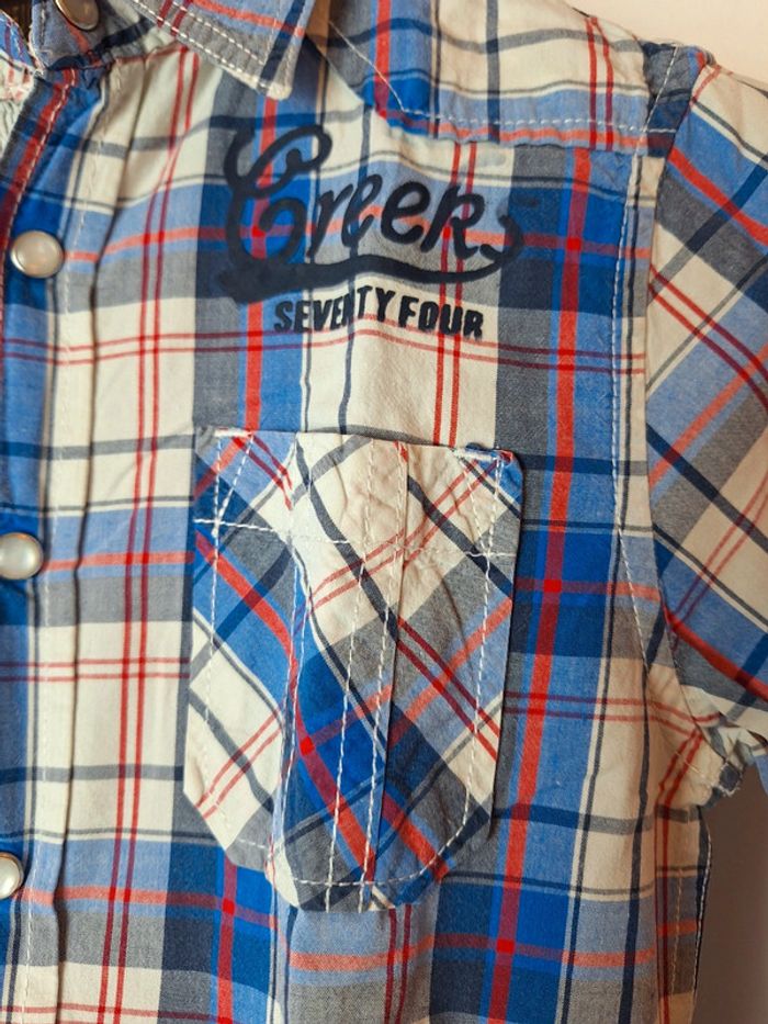 Chemise à carreaux ml garçon 10 ans creeks - photo numéro 3