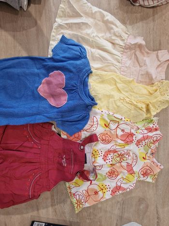 Lot 5 robes 12 mois sergent major, h&m, gemo