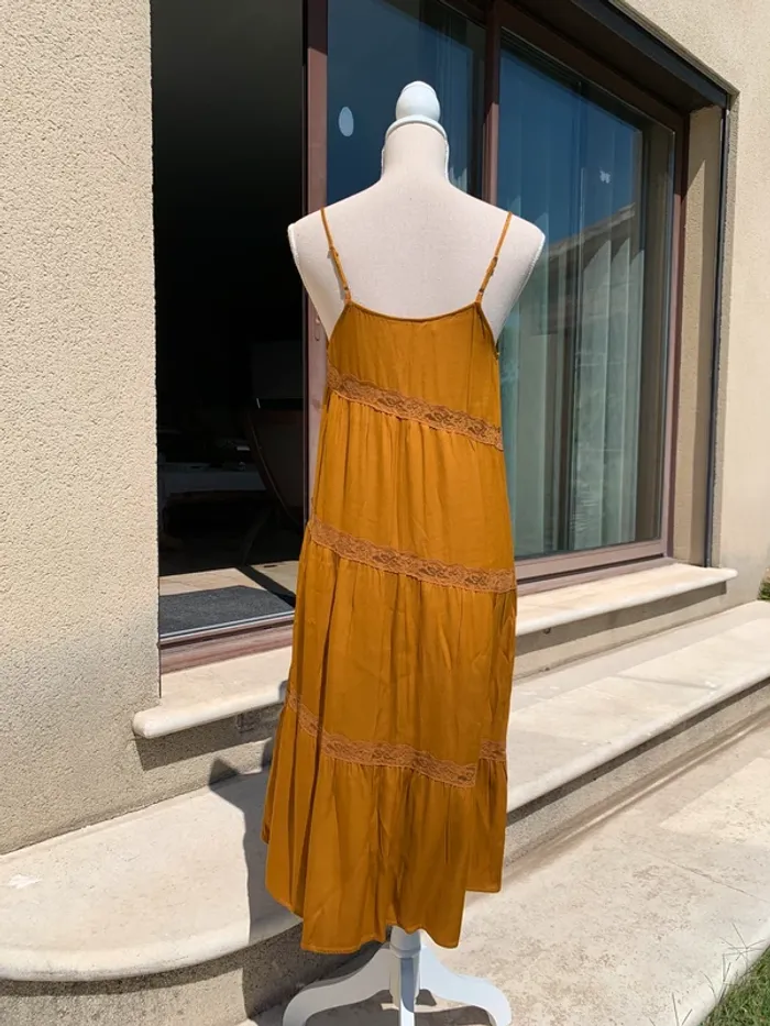 Robe à bretelle mi-longue ocre Les Petites taille S - photo numéro 16