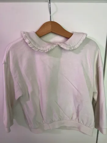 Pull blanc avec col Kiabi fille 24mois 86cm