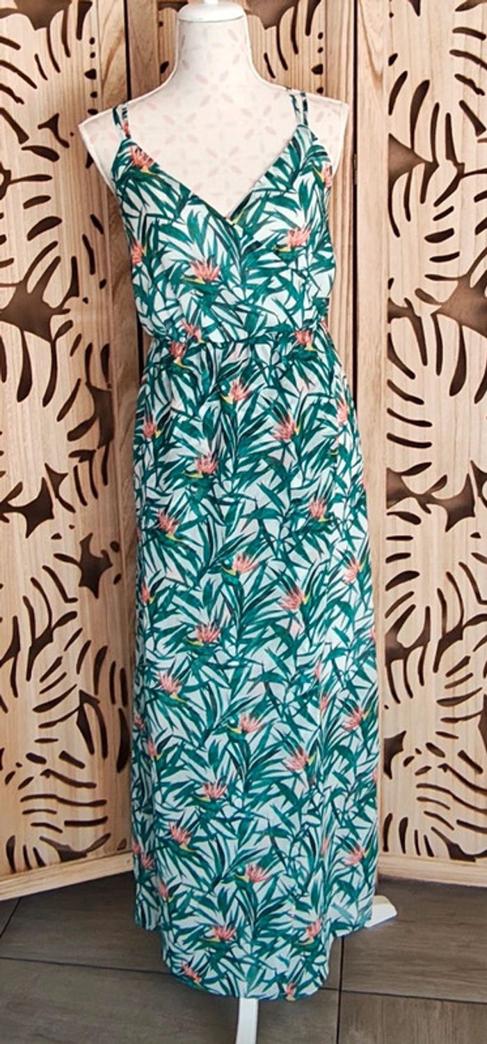Robe imprimée fleurs façon cache coeur T 34 Kiabi - photo numéro 2