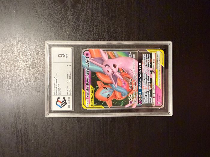 Carte Pokémon Mentali et Deoxys GX – Harmonies des Esprits – 72/236 – Gradée 9 CCC Grading – VF
