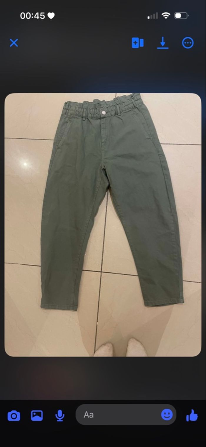 Jeans large kaki