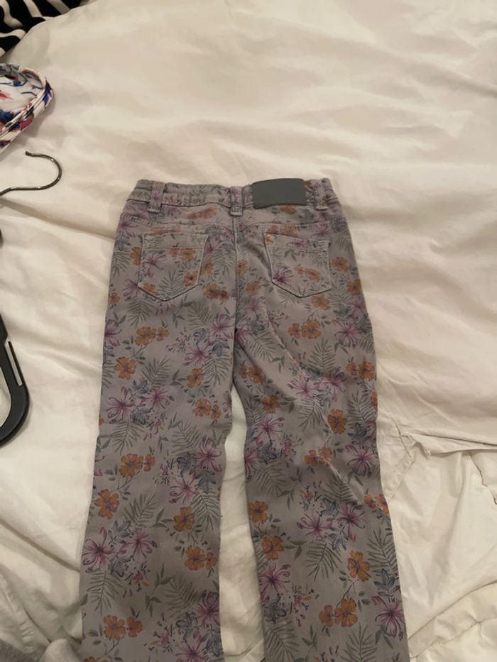 Jean fille motif fleur - photo numéro 4