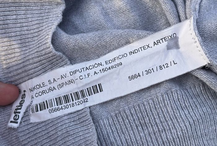 Gilet boutonné gris T40 • Lefties - photo numéro 6
