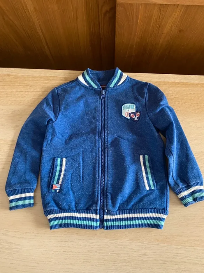 Gilet zippé garçon sergent major 3 ans veste bienvenue à Cuba