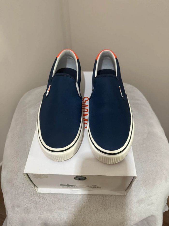 Swims - Mocassins, Bleu marine, orange, Taille 43 - photo numéro 3