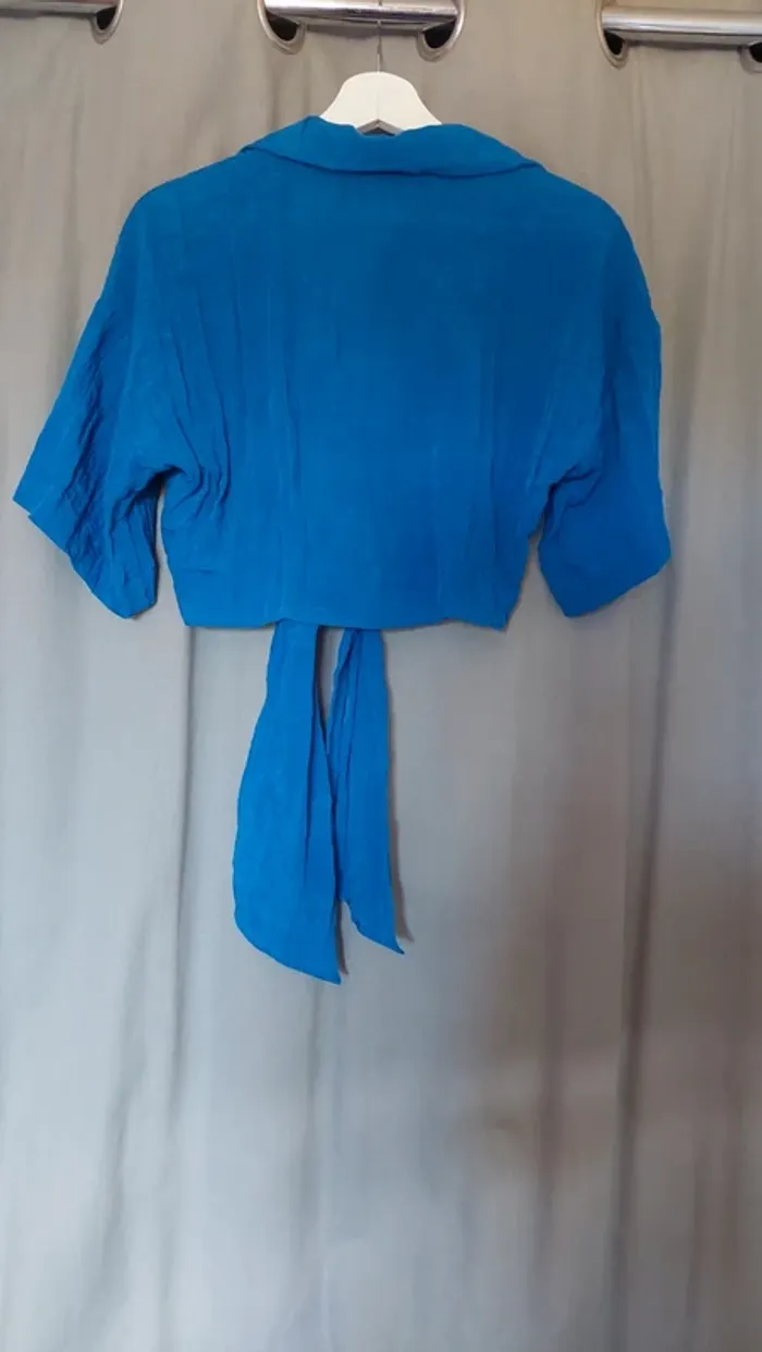 T‑shirt indigo/électrique H&M – Taille XS - parfait état - Polyester et polyamide - photo numéro 6