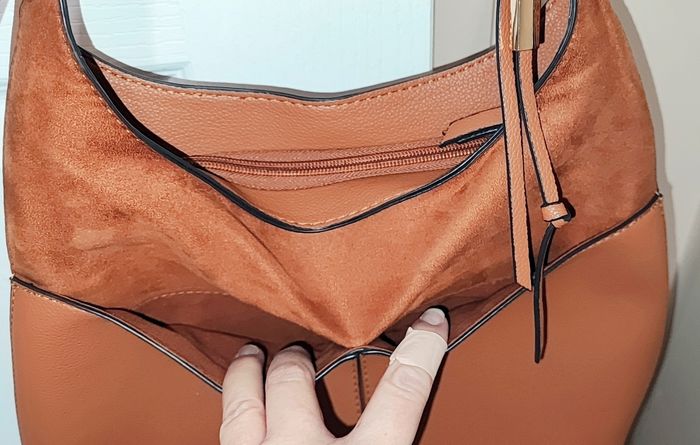 💋 Sac à main épaule - Synthétique - Camel 💋 - photo numéro 3