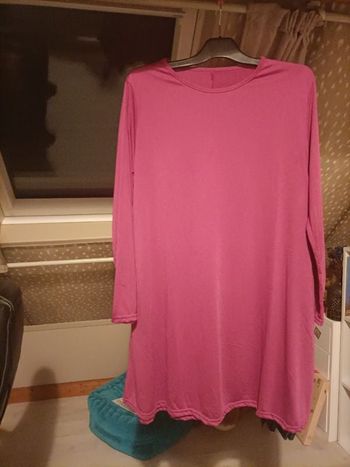 Robe tunique uni rose