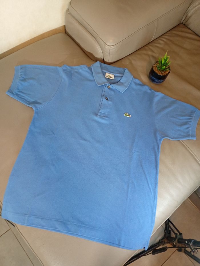 Polo Lacoste bleu clair – taille 4 (M) - photo numéro 4