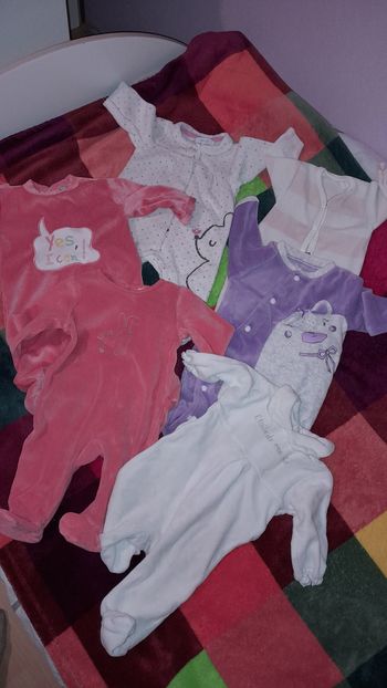 Lot pyjama velours bébé fille