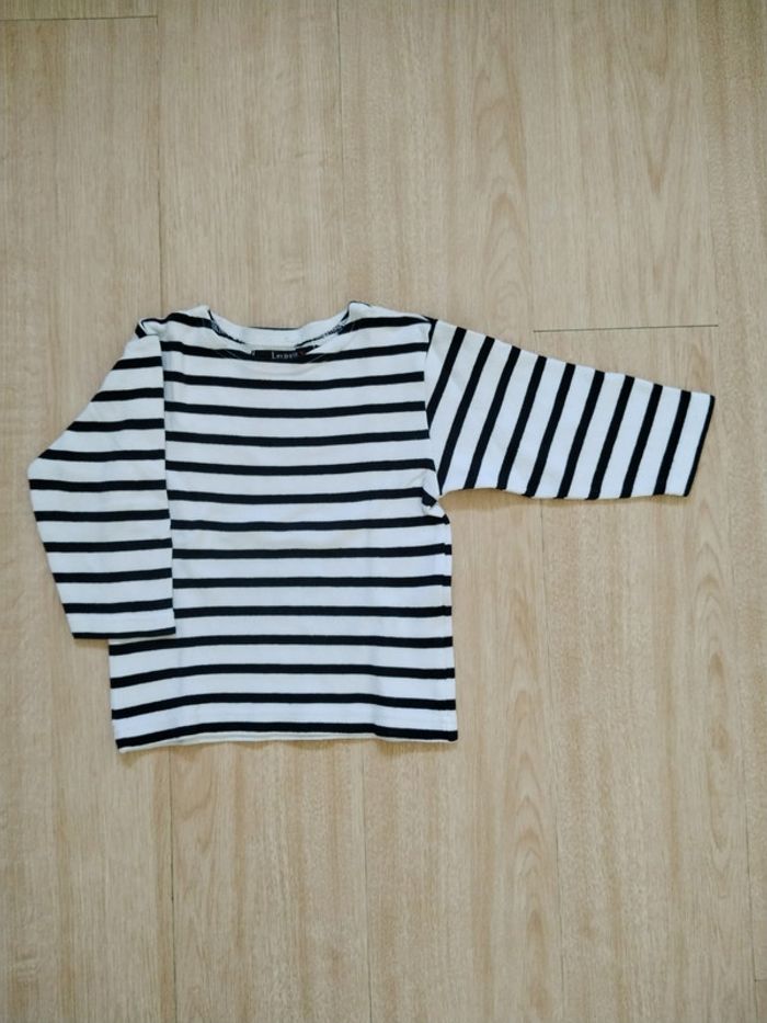 Lot 2 t-shirts manches longues rayés 2 ans - photo numéro 5