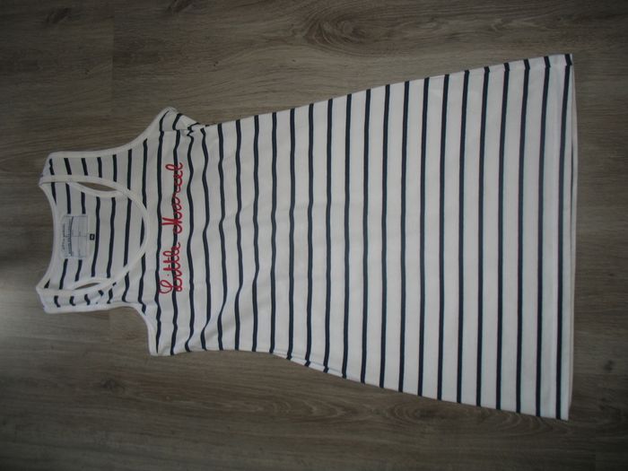 ROBE SM BLANCHE RAYÉ MARINE "LITTLE MARCEL" - TAILLE XL - n°02 - photo numéro 3