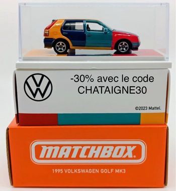 Voiture Golf matchbox mattel hotwheels métal 1/64 Volkswagen mk3 1995 harlequin