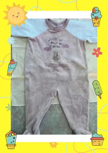 Grenouillère pyjama Petit bateau 6 mois rose pâle