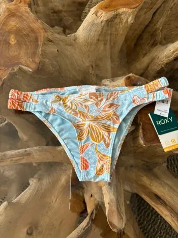 Bas de maillot de bain Roxy femme fleur bleu regular coverage