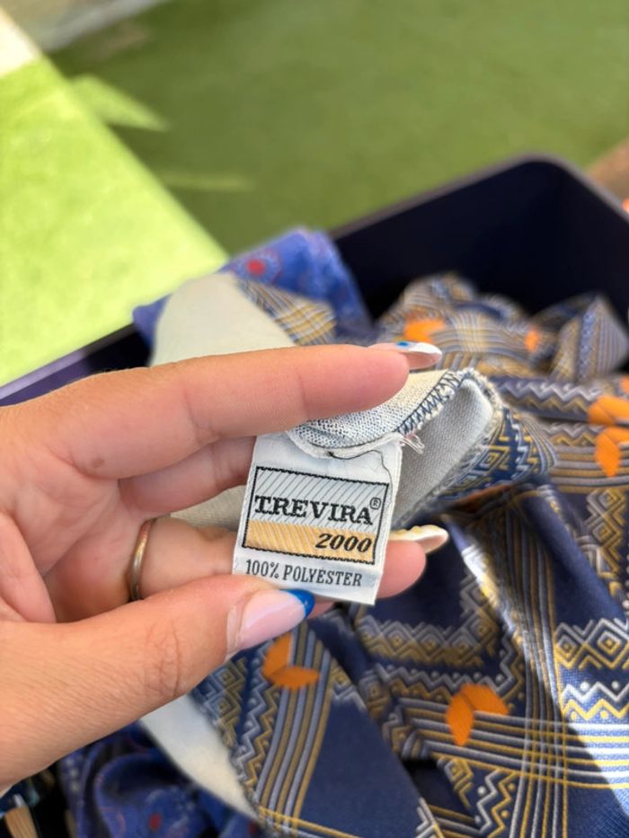 Robe Trevira 2000 à motif des années 70 - en très bon état - taille 42/XL - photo numéro 4
