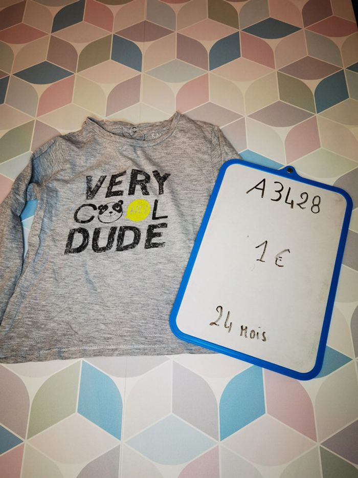 A3428 - tee-shirt garçon 24 mois - photo numéro 3