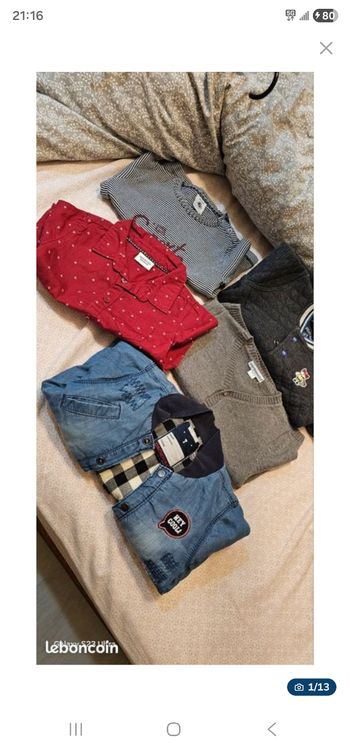 Lot vetelents bebe garçon 18 mois divers 